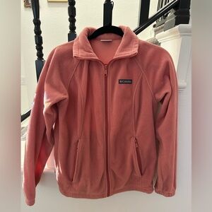 Columbia coral pink fleece, size medium